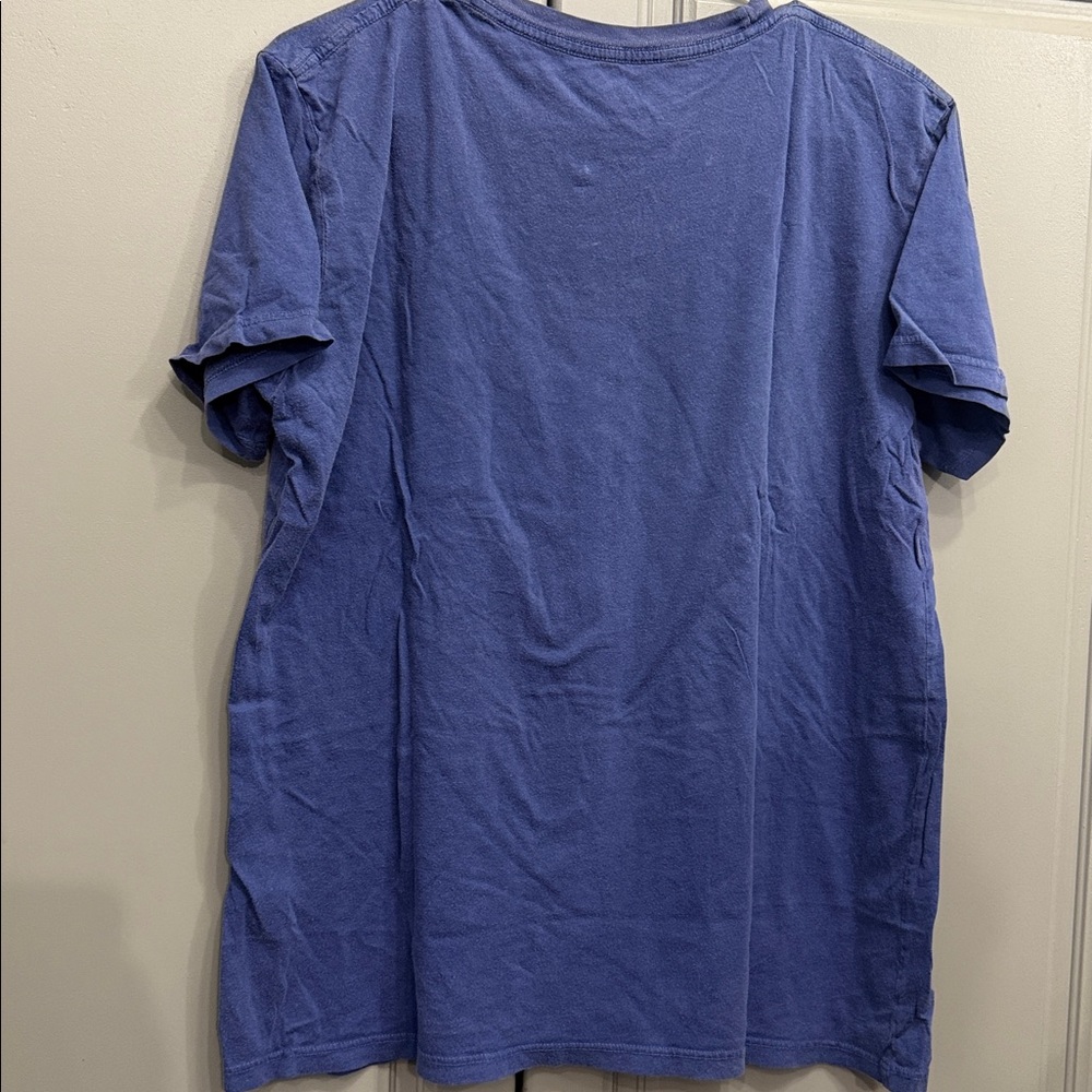Obey Indigo Tee with Vibrant Pink Design - Picture 3 of 3